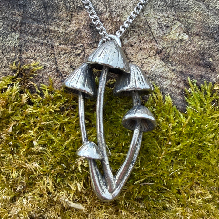 Fairy Inkcap Mushroom Pendant