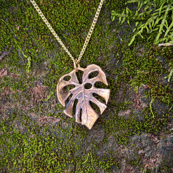 Monstera Leaf Pendant