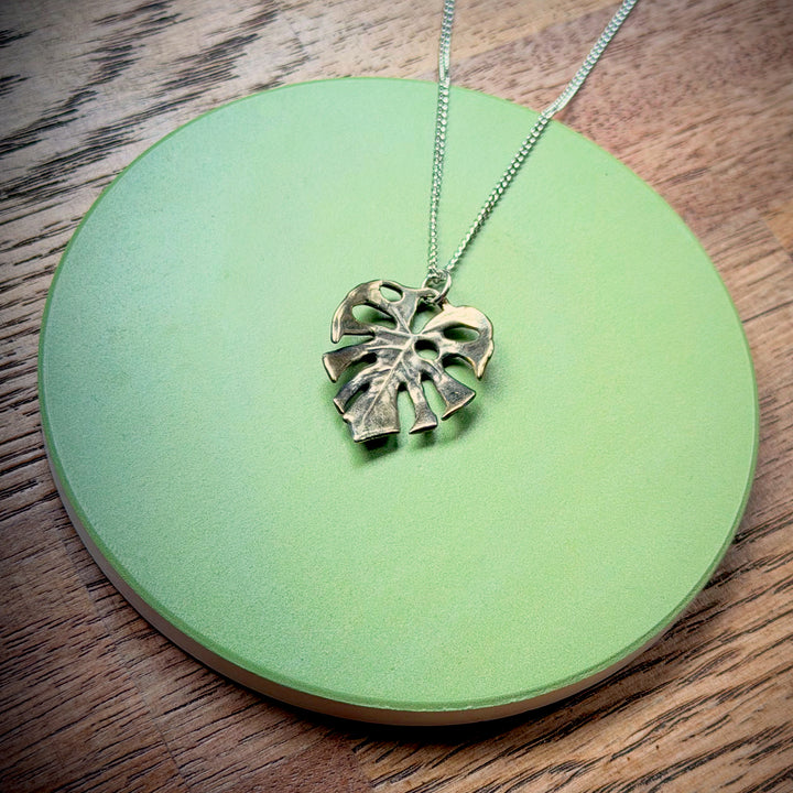Monstera Leaf Pendant