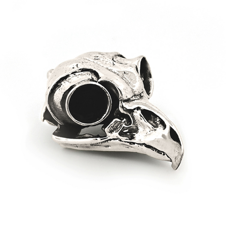Sterling Silver Great Horned Owl Skull Pendant by Fire & Bone