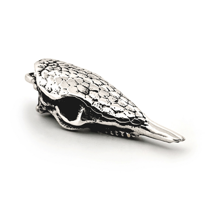 Sterling Silver Nine-Banded Armadillo Skull Pendant by Fire & Bone