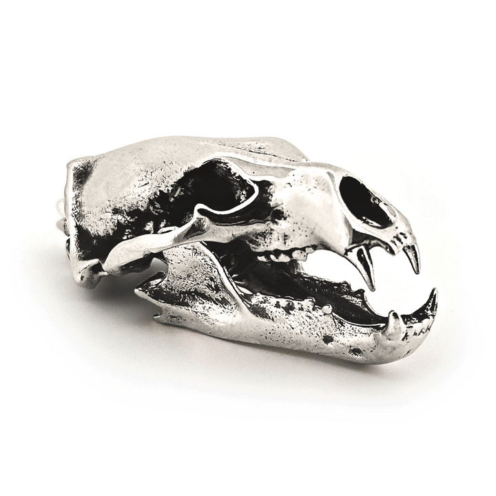 Sterling Silver Polar Bear Skull Pendant by Fire & Bone