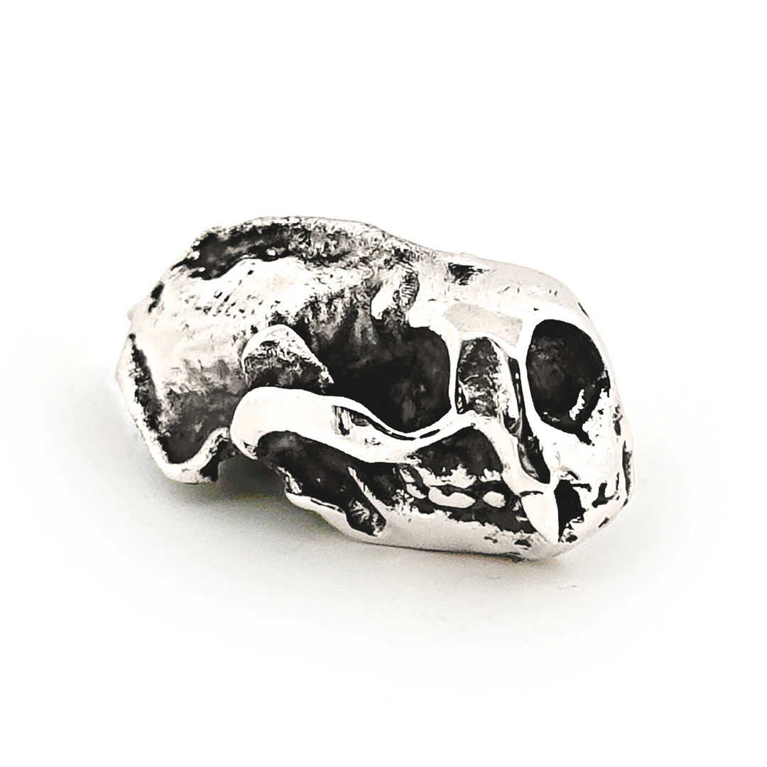 Sterling Silver Sea Otter Skull Pendant by Fire & Bone